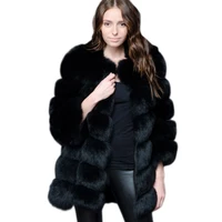 elegant vintage fake fox fur jacket winter womens plus size fashions warm artifical ladies fox fur coats long fur female