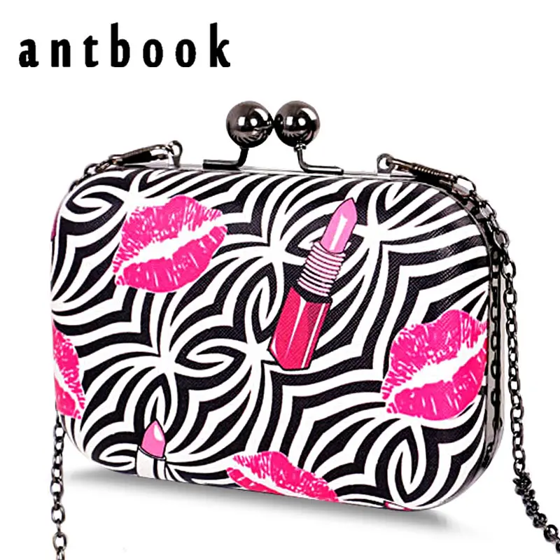 Рот печать цепочка сумка на плечо 2017 новая девушка ярко розовый Cluth студенческая