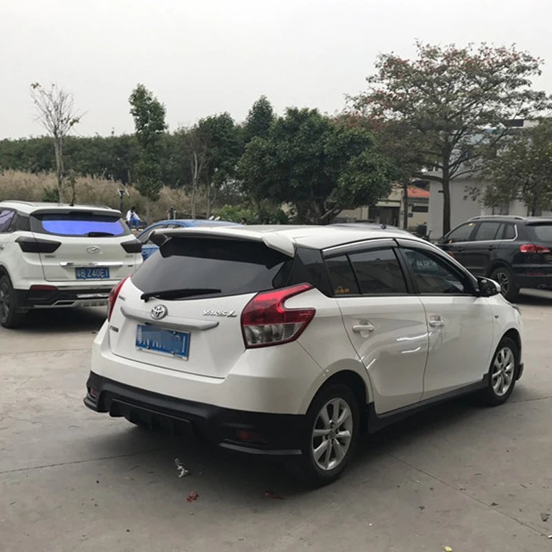 Для Toyota Yaris спойлер 2014 2015 2016 2017 украшение в виде хвостового крыла ABS Пластик