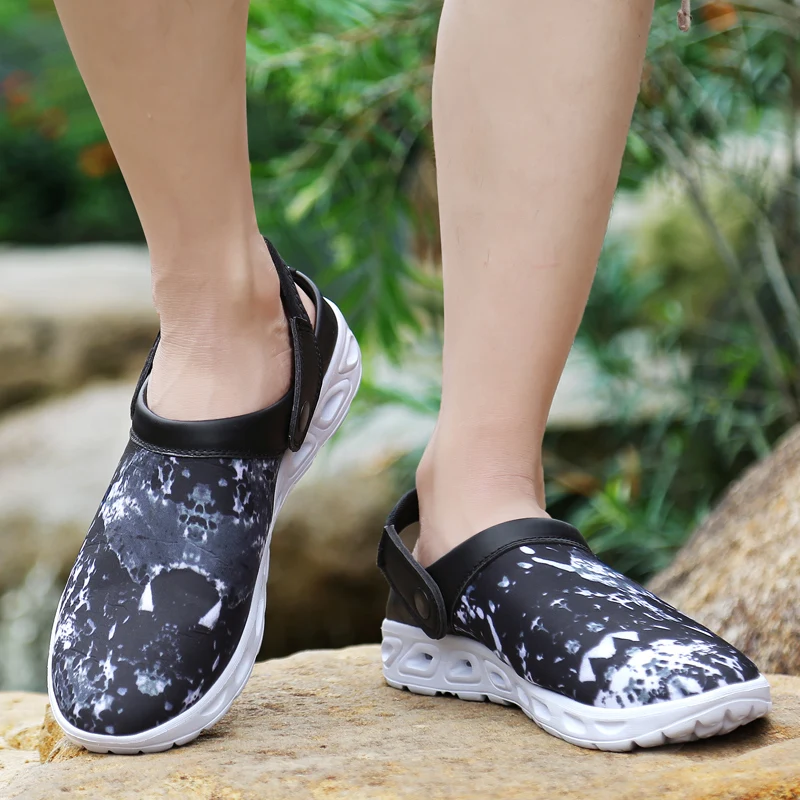 Classic Slip On Garden Clog Shoes Men Summer Slipper Flat Breathable Mesh Outdoor Sandal Platform Mercy Swirl Slide Wedge shoes | Спорт и