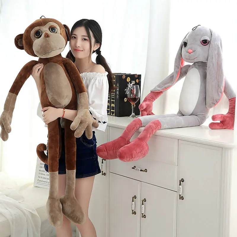 60-120 см милые мягкие Kawaii обезьяна/слон Лиса плюшевые игрушки мягкие дети кукла Мода Kawaii подарок для детей подарок на день рождения