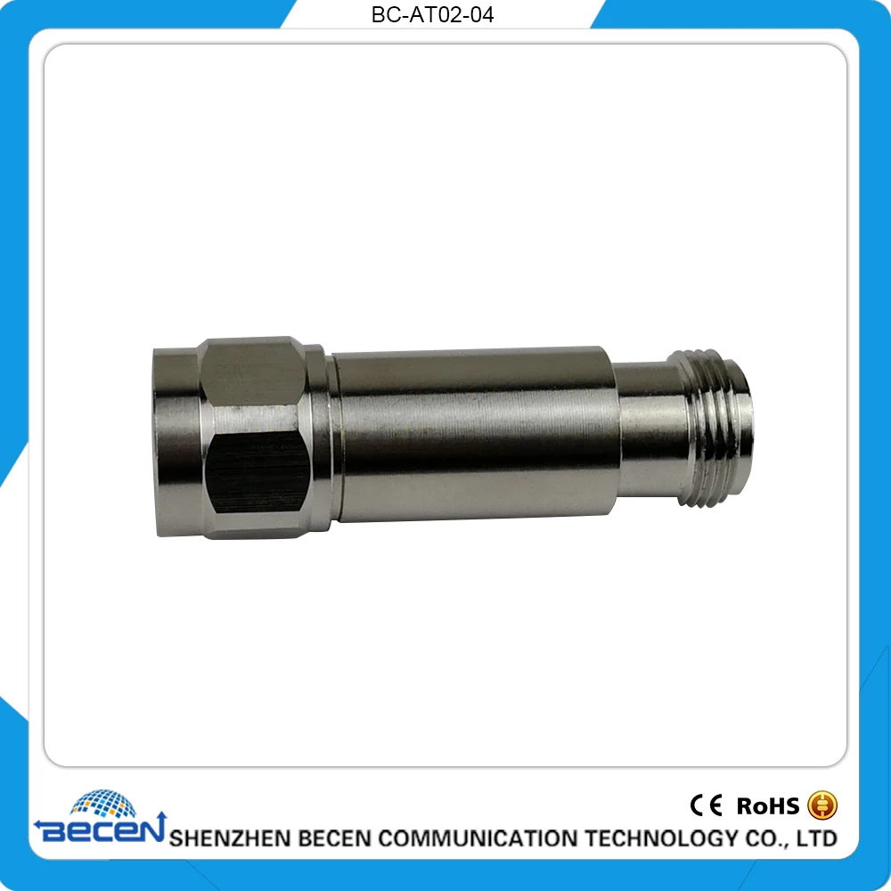 Стандартный коаксиальный РЧ аттенюатор 5 Вт постоянный ток до 3 ГГц 50 ом