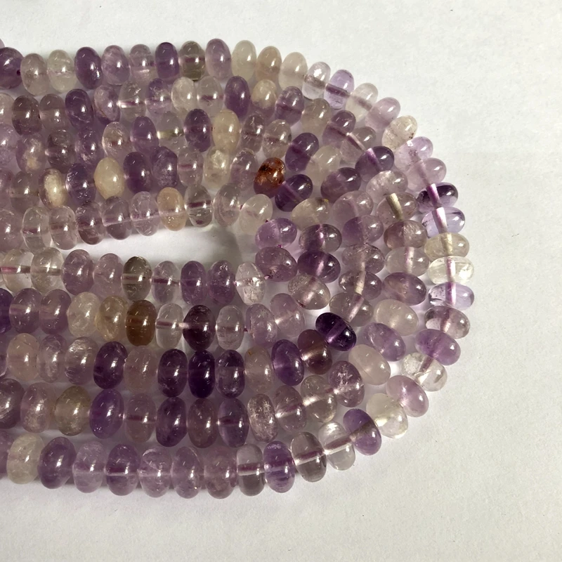 Оптовая продажа круглые бусины из натурального лавандового аметиса t 8x12 мм