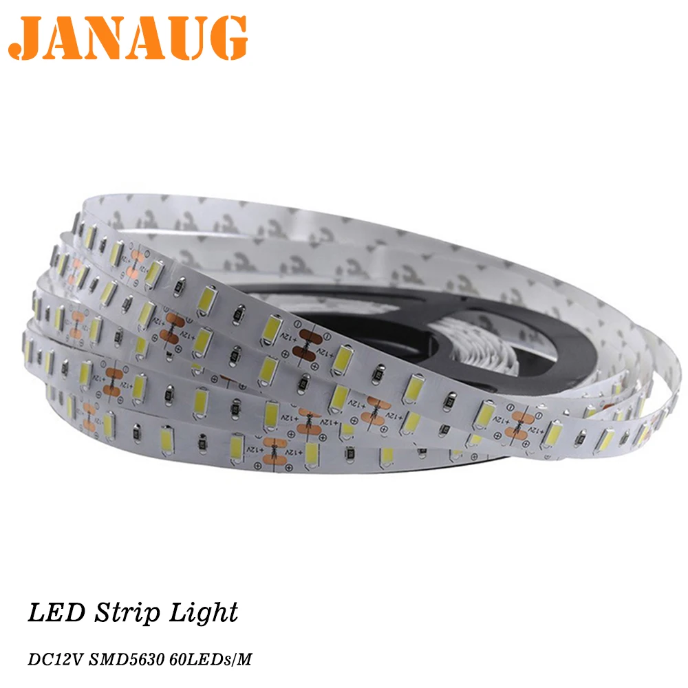 

Гибкая светодиодная лента SMD5050, 12 В постоянного тока, 5 м, 5630 светодисветодиодный, 2 раза больше яркости, чем светодиодная ленсветильник для к...