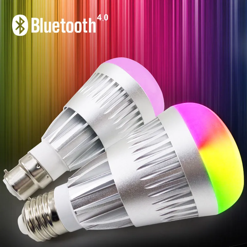 E27 10 Вт RGBW светодио дный лампы Изменяемая Цвет Bluetooth Беспроводной удаленные 4 0 smart