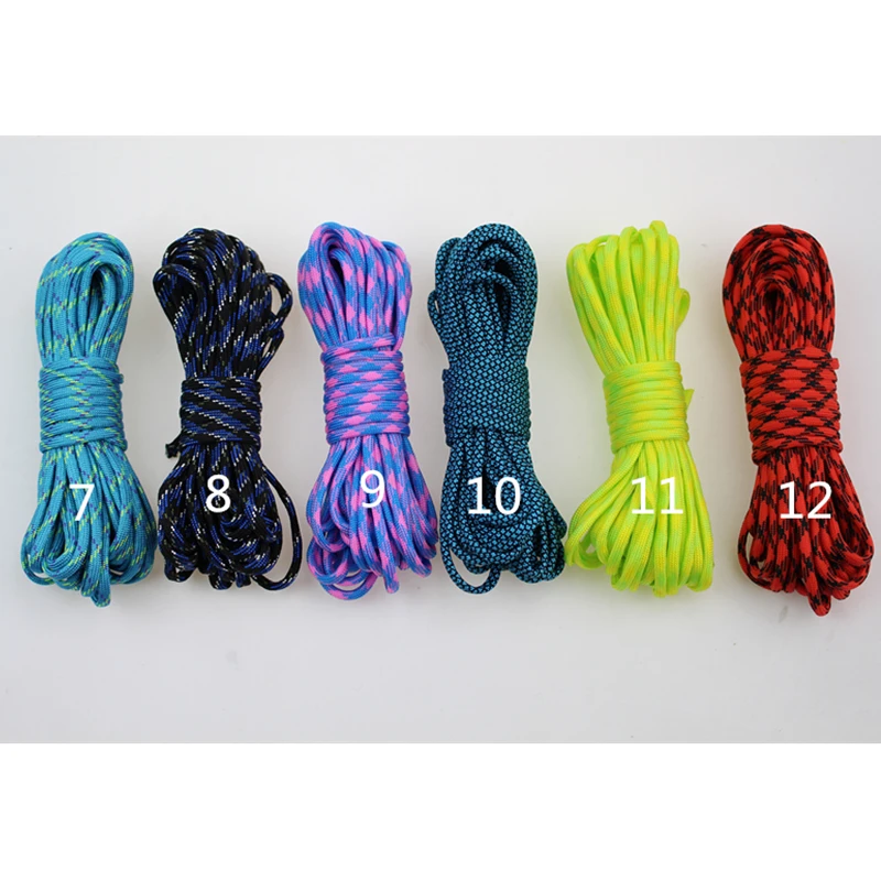 6pcs*33FT 550 Parachute Cord Lanyard Rope Mil Spec Type III 7 Strand Outdoor camping | Спорт и развлечения