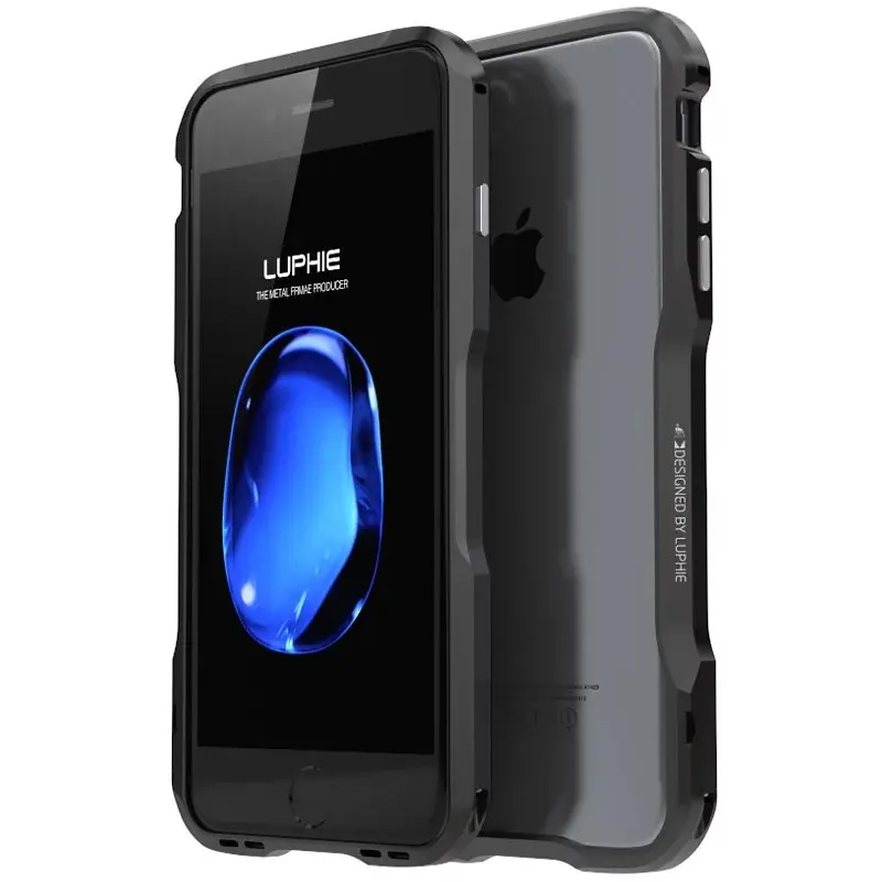 Luphie бампер для iphone 7 8 Plus Роскошный чехол призматическая форма рамка боковой Чехол