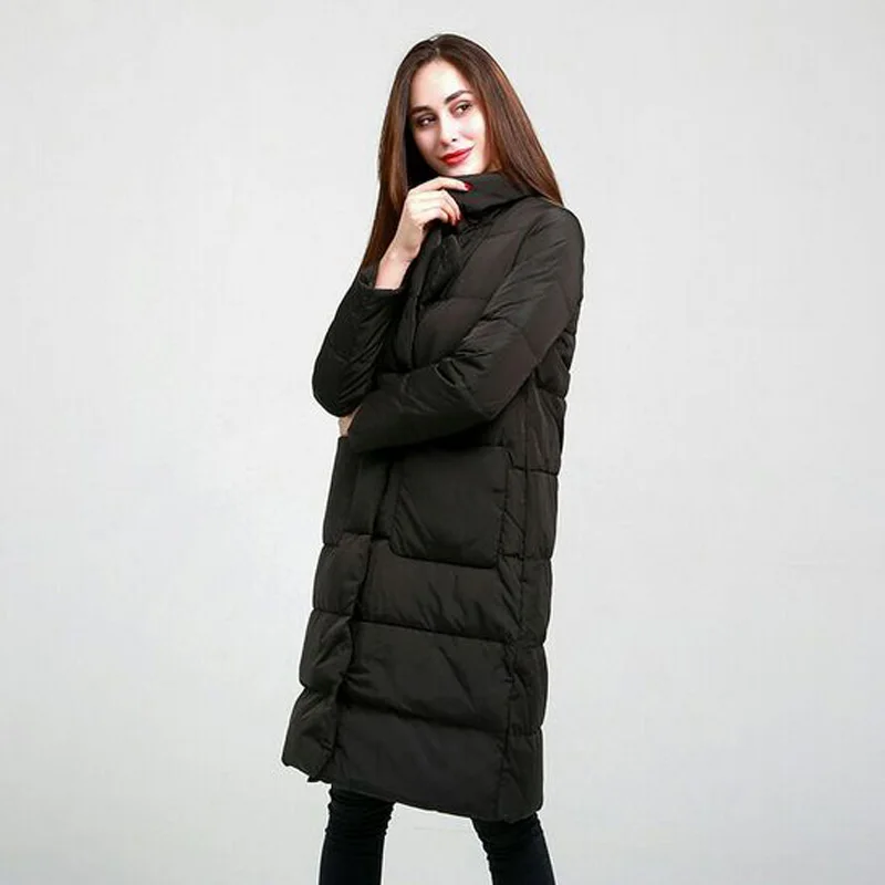 2018 женская зимняя куртка Европейский стиль женские куртки белый утиный пух