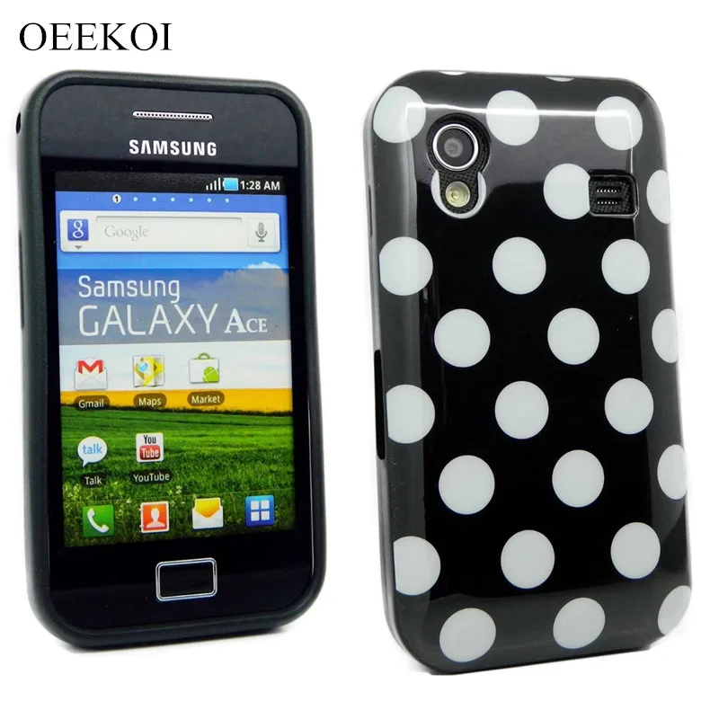 OEEKOI Лидер продаж мягкий гелевый Чехол в горошек из ТПУ для Samsung Galaxy Ace S5830