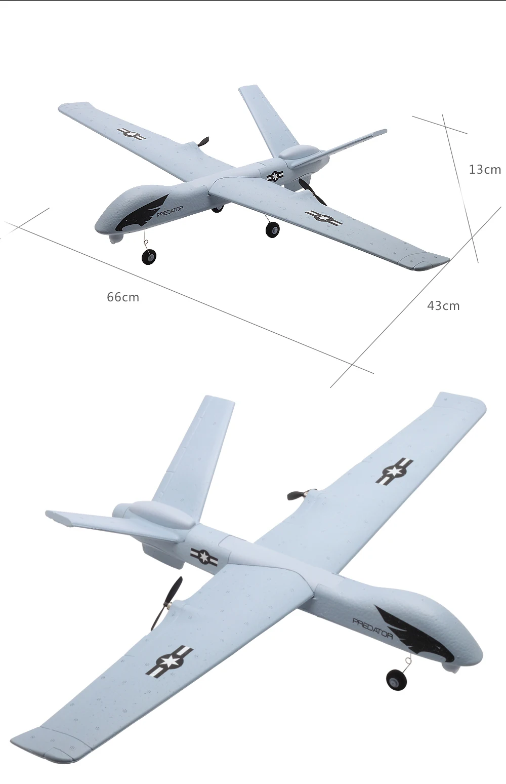RC самолет 20 минут полета игрушка-планер самолет с светодиодный 2,4G размах крыльев дети самолет из пенопласта