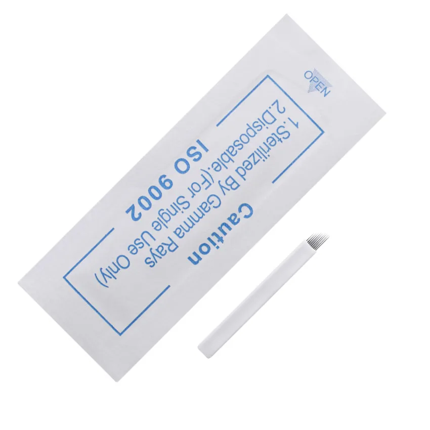 Иглы для татуировок микроблейдинг лезвия 50 шт 7/9/11 Pin Перманентный макияж бровей