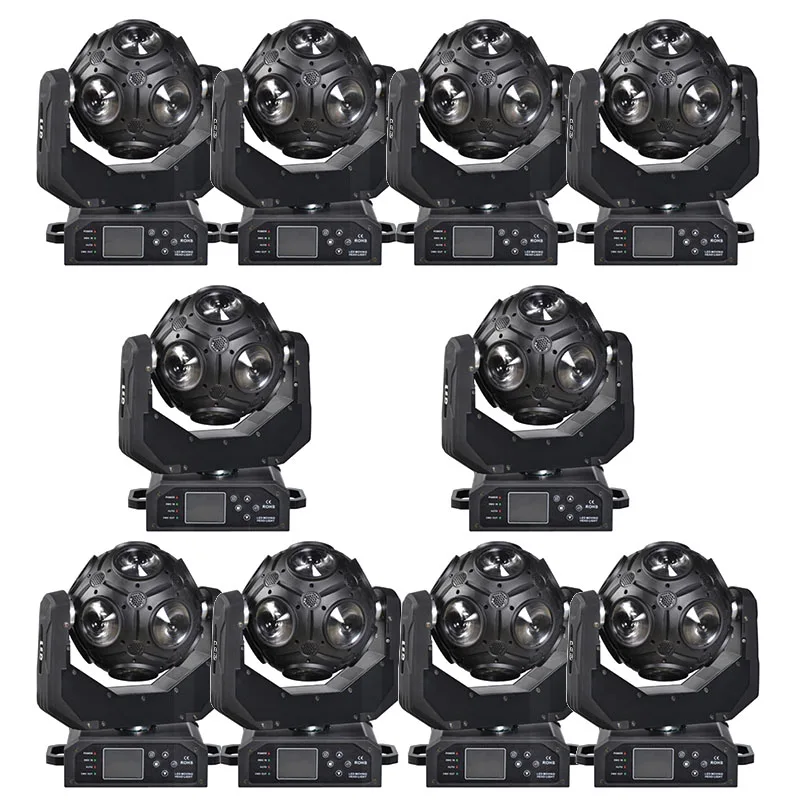 

10pcs Football Led Moving Head Light Y Axis Endless Rotation 12x20W cree RGBW 4IN1 LEDS Solar Storm 12*12 w 4in1 led football