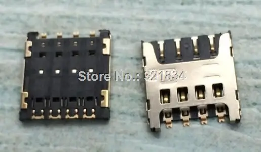 100 шт./лот micro SIM Card Reader Разъем для Lenovo A5860 A3500 A7600M|connector|connector 10connector sim card |