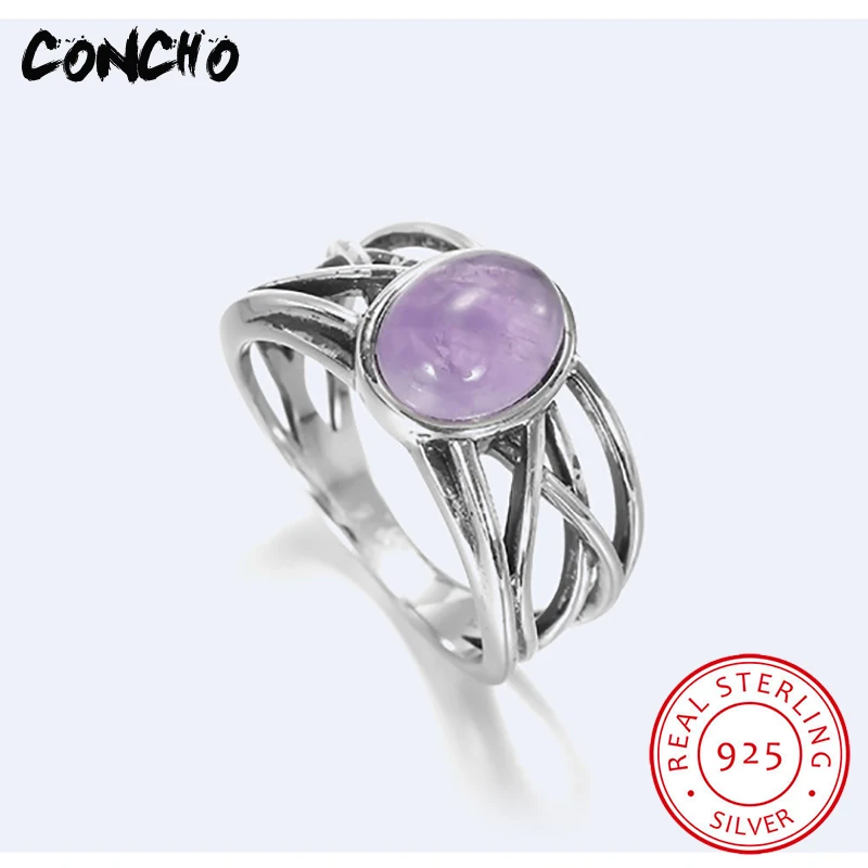 2018 Rushed New Trendy Bands Amethyst Party Tension Setting Anel Feminino Concho Jewelry 925 Sterling Geometric Rings For Women | Украшения