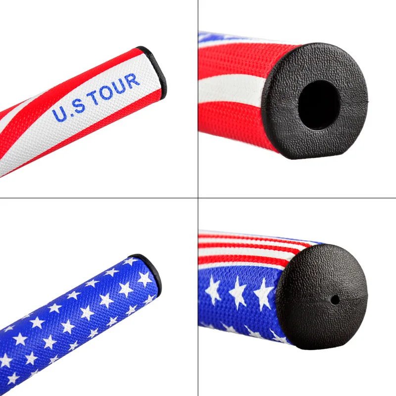 Новая Нескользящая рукоятка клюшек для гольфа U.S Putter Flag Design PU Ultralight 2 0 3 Grips