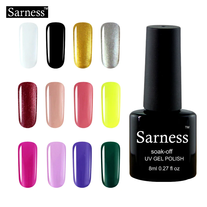 Sarness фиолетовый Гели для ногтей 29 Цвета 8 мл выдерживает-LED UV Гель Лаки Краски гель