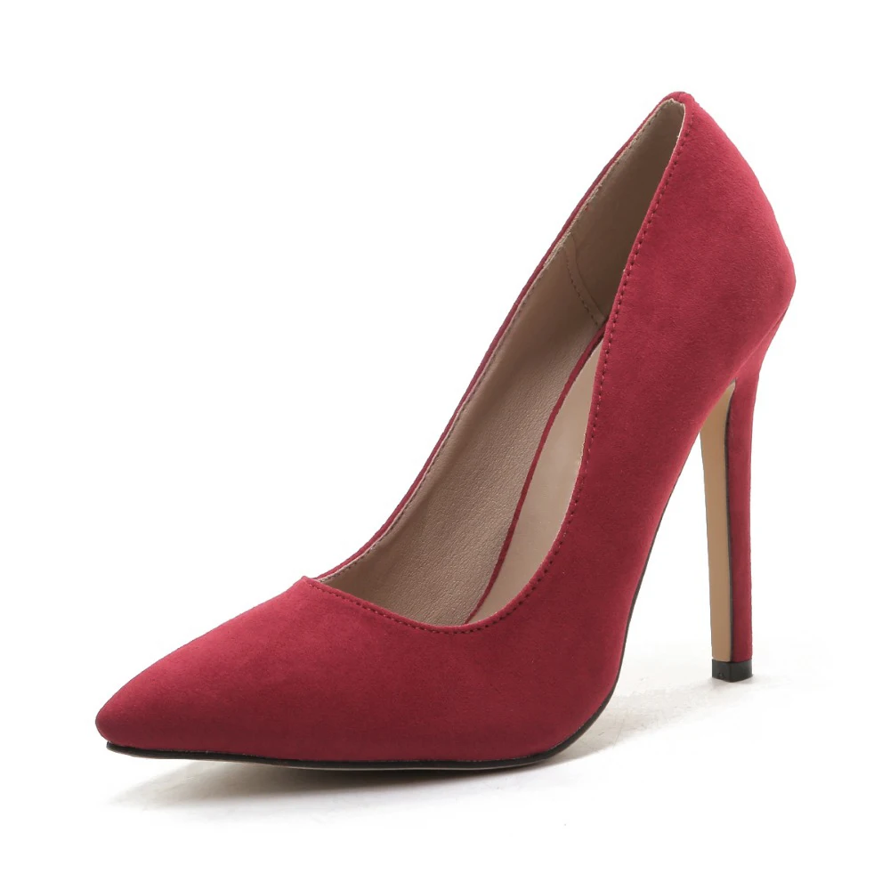 Zapatos Mujer Женские туфли-лодочки 2016 год замшевые туфли без шнурков с остроконечным