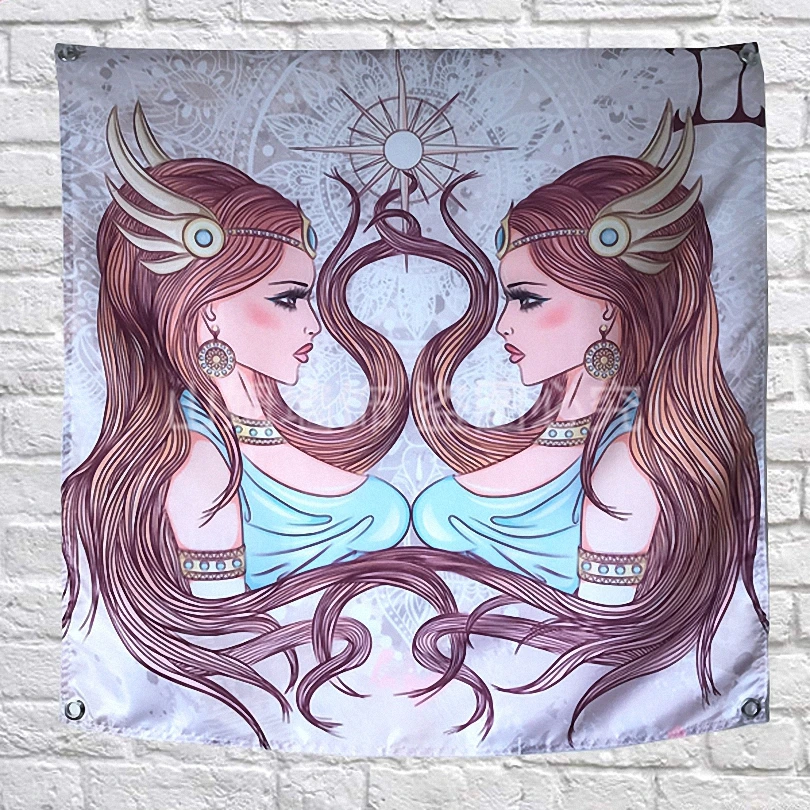 

Созвездие близнецов скандинавском стиле Постер Мультфильма фильма баннеры детской Комнаты Настенный декор искусство Водонепроницаемый т...