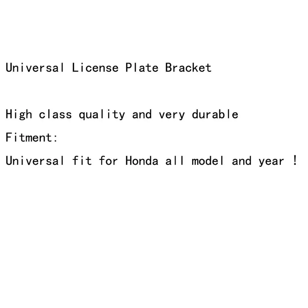 Artudatech Universal Black License Plate Bracket Mount Frame For Honda CBR600RR 1000RR | Автомобили и мотоциклы