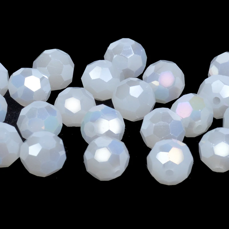 

Austrian Crystal Round Beads AB 4/6/8mm Faceted Glass Sapcer Plated Ball Beading DIY Jewelry Making Supplies Wholesale