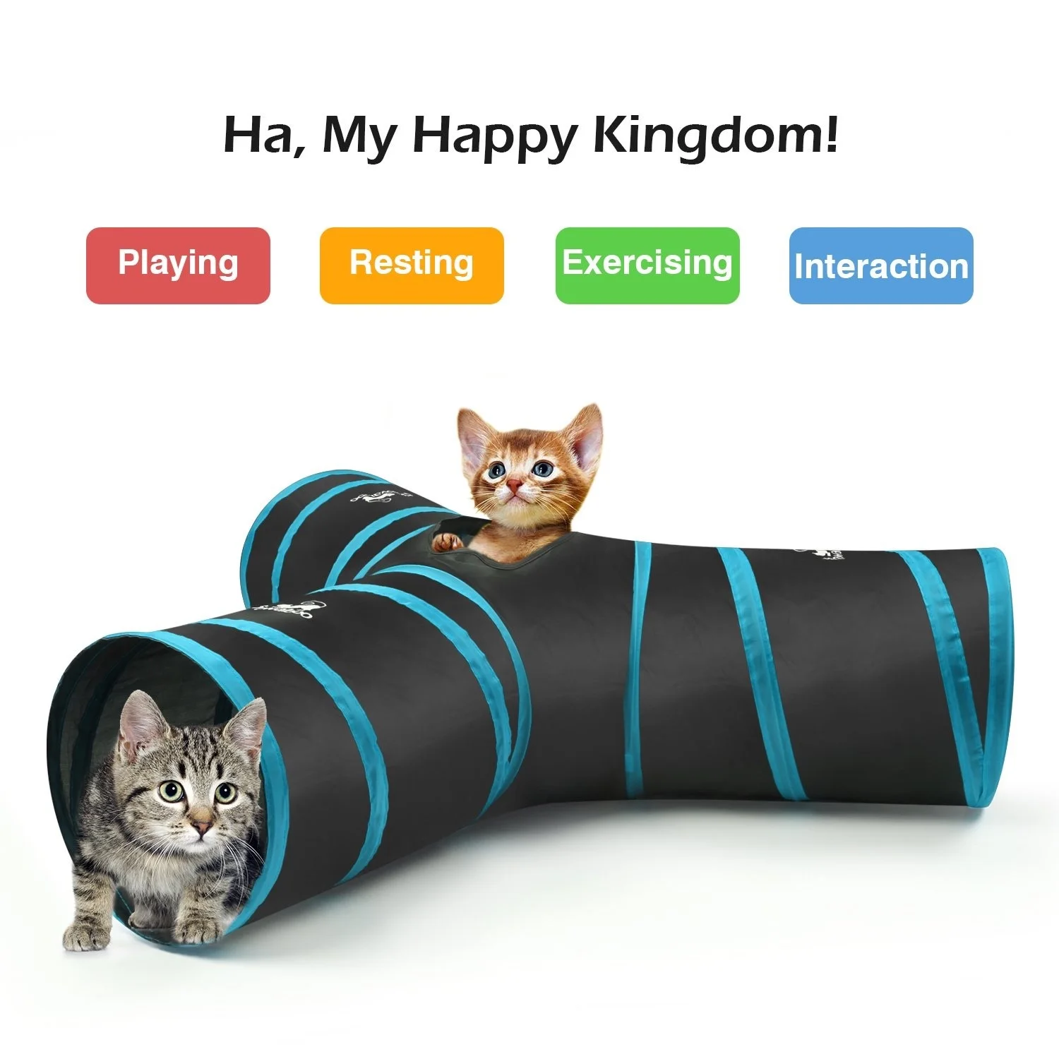 Прямая поставка игрушки для кошек туннелей котят 3 отверстия складные играющих в