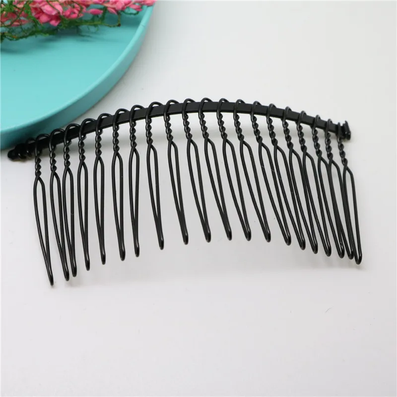 Металлические гребни для волос серебристые/золотистые/черные 195*3 6 см 20 зубьев 7 5