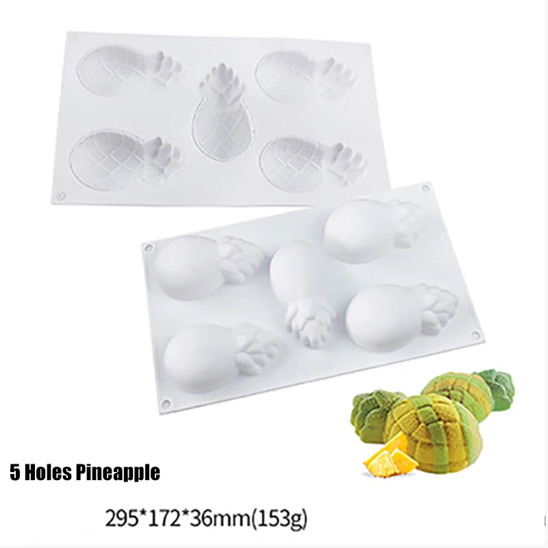 small 6 holes rabbit GODWJ Фрукты Яблоко лимон груша вишня мусс силиконовая форма для торта 3D форма для выпечки шоколадное украшение Маффин Moule печенье DIY - Цвет: small 6 holes rabbit