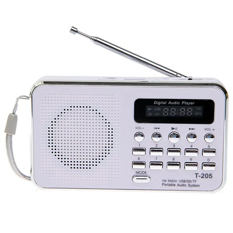 Горячая T-205 fm-радио Портативный hifi карта динамик цифровой мультимедиа музыка MP3