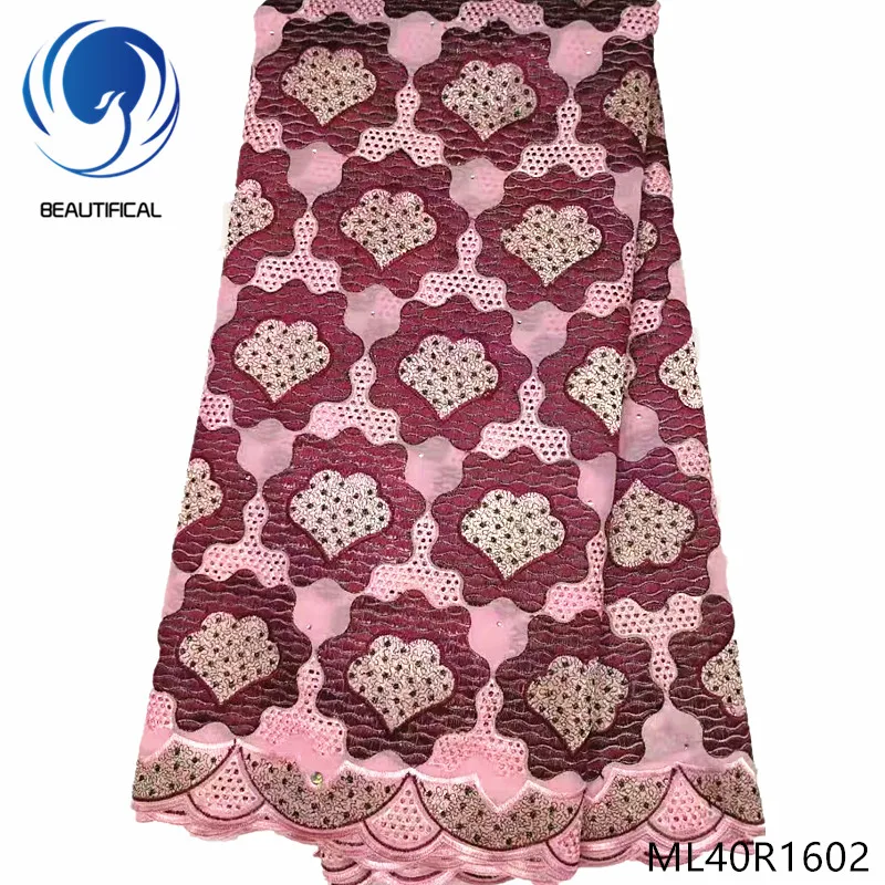 BEAUTIFICAL nigeria cotton lace fast shipping latest laces swiss african 2019 arrival 5yards/lot for clothes ML40R16 | Дом и сад