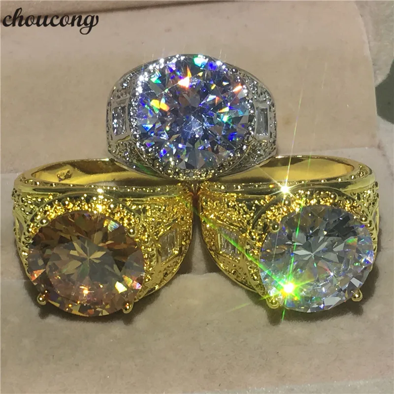 Роскошное мужское Винтажное кольцо choucong с камнем из циркония класса ааааа 10