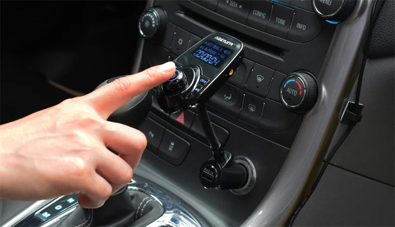 AGETUNR T10 Bluetooth автомобильный комплект громкой связи FM передатчик AUX автомобильный MP3 музыкальный плеер 5V 2.1A USB Зарядное устройство