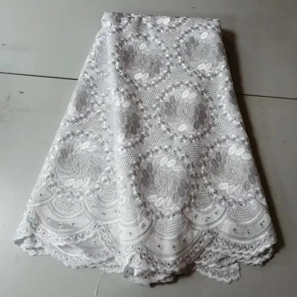 Нигерийское кружево высокое качество 2019 Африканский чистый хлопок швейцарская