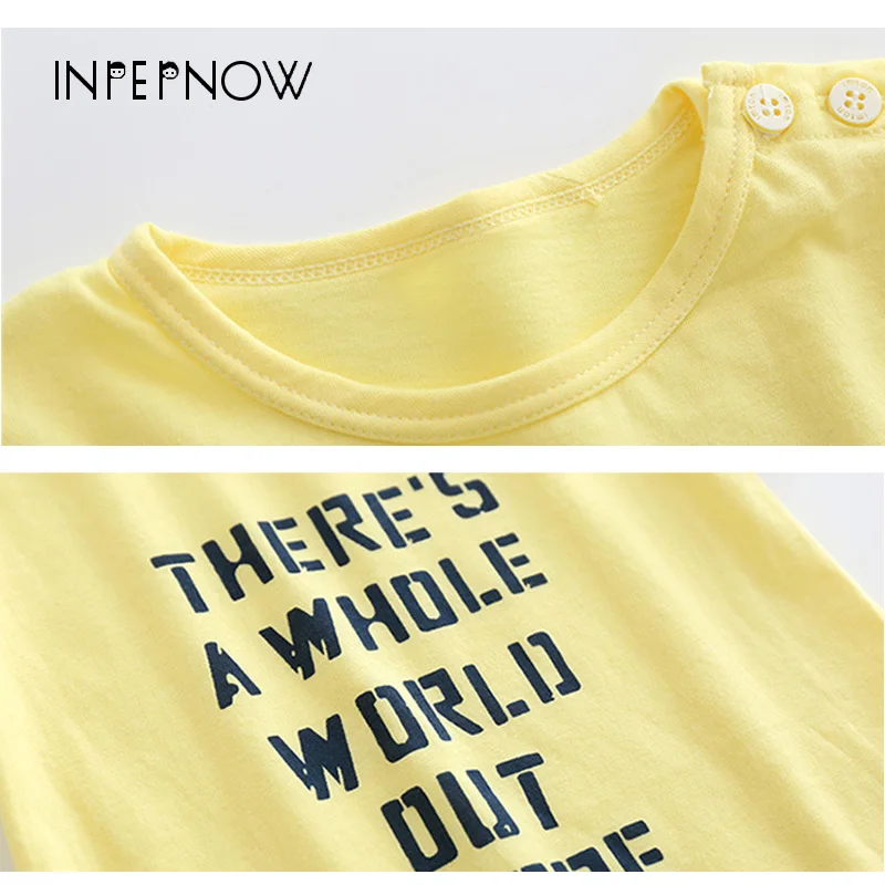 INPEPNOW/комплект летней одежды для маленьких мальчиков одежда детей футболка с