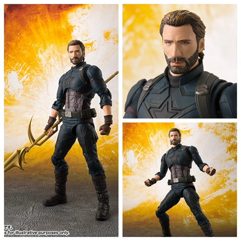 Мстители 3 SHF Америка S. H. Figuarts Бесконечность войны экшн фигурка Brinquedos Giocattolo figuals