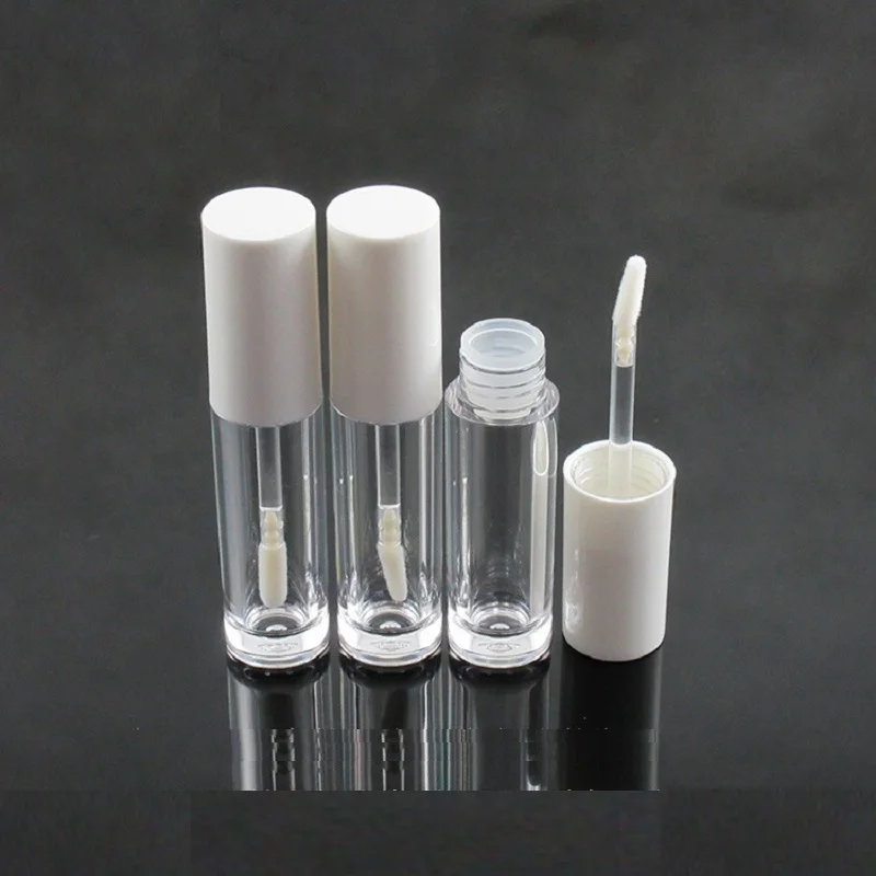 Lipgloss Tube Пустой 5 мл туба для губной помады белый круглое для жидкости подводка для глаз многоразовый косметический контейнер губная трубка упаковка с кисточкой - Цвет: Lipgloss Tube