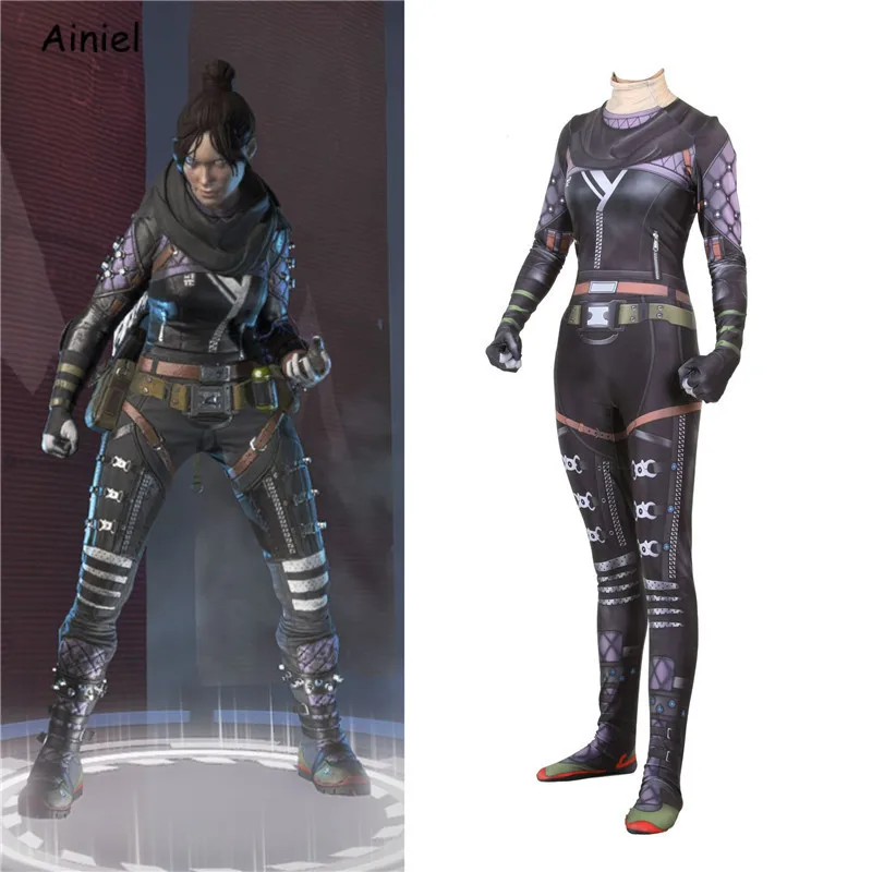 Горячая игра Apex Legends Wraith Косплей костюмы зентай костюм комбинезон для