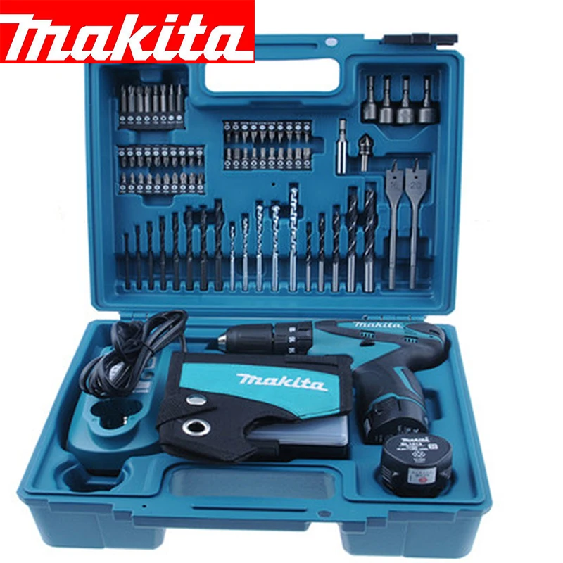 Япония Makita HP330DWE зарядки Ударная дрель литиевая батарея ручная дрель электрическая отвертка 6000-22500ipm 400-1500 об/мин 24/12N. М