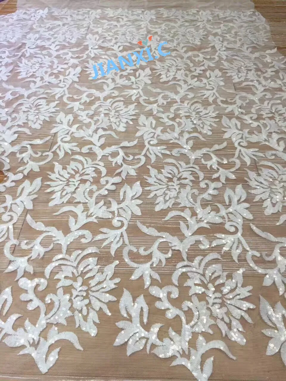 JIANXI.C-81415 специальный тюль сетка вышивка кружевная ткань для вечеринки платье с