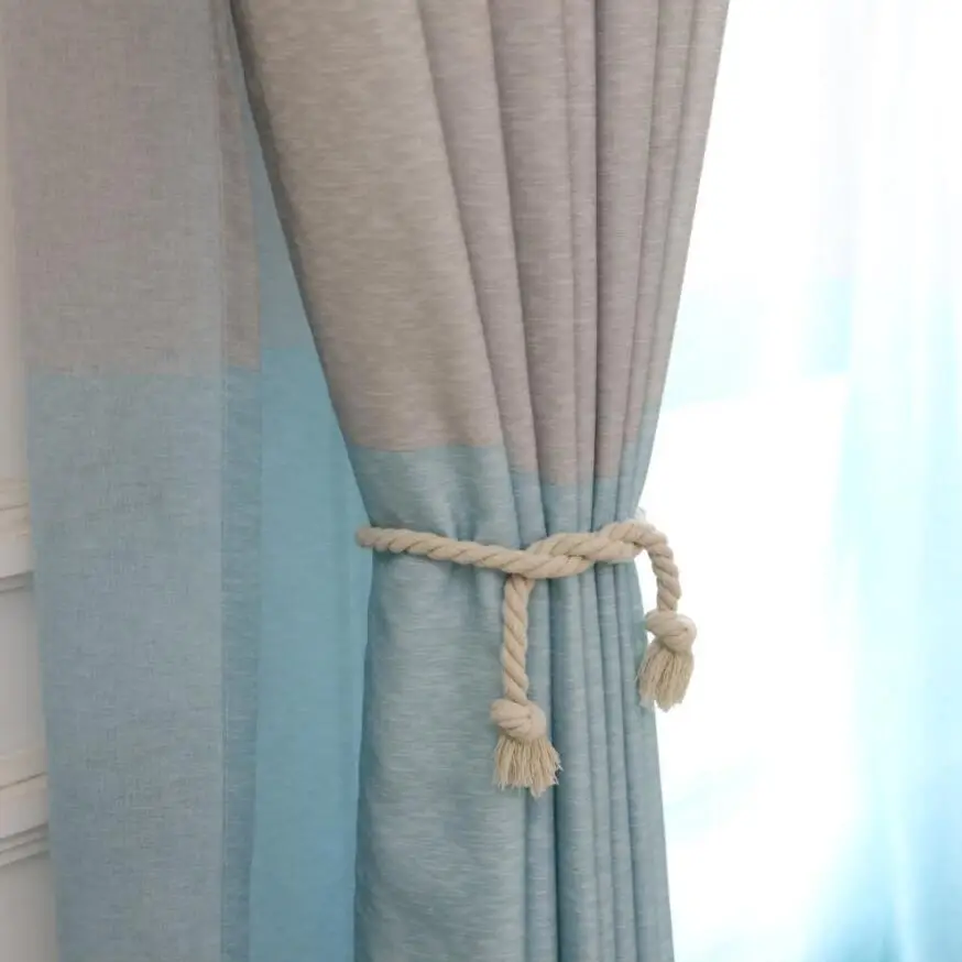 Шторы с прострочкой для гостиной синие кухонные тюлевые окон спальни роскошные