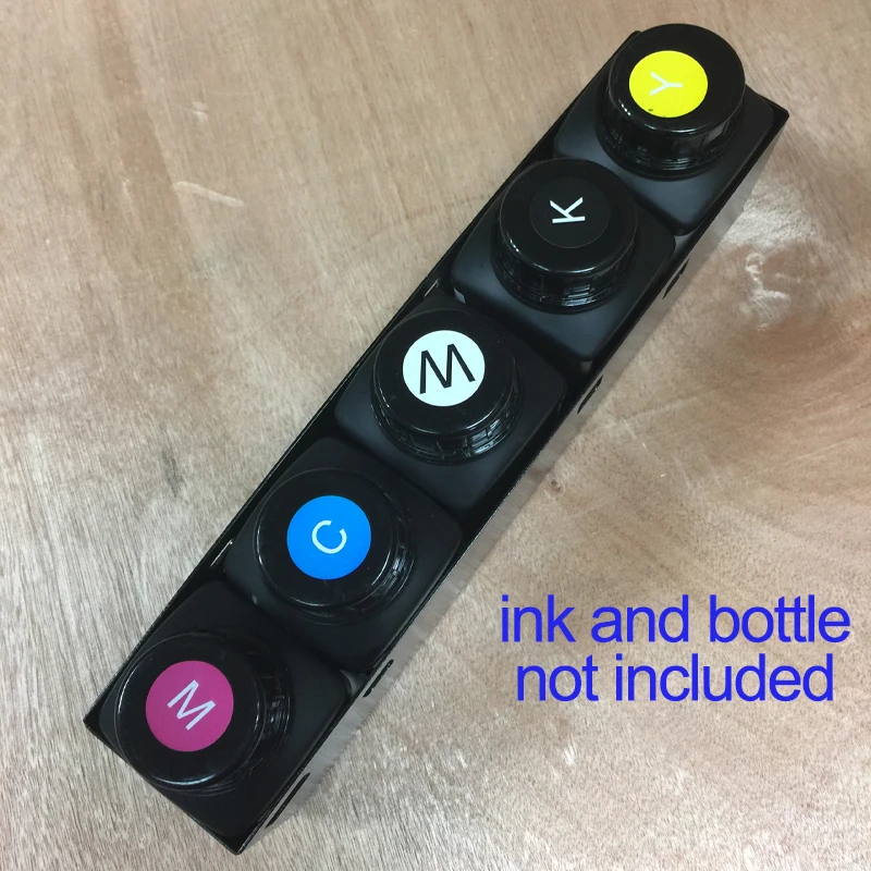Original DOMSEM Metal Ink Holder Black Color Stand holder For A4 A3 6 Digital UV Flatbed Printer 5*250ml CMYKW | Компьютеры и офис