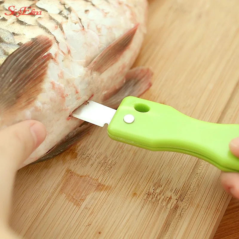 Scraping Scale Kill Fish инструмент для приготовления пищи с ножом креативная