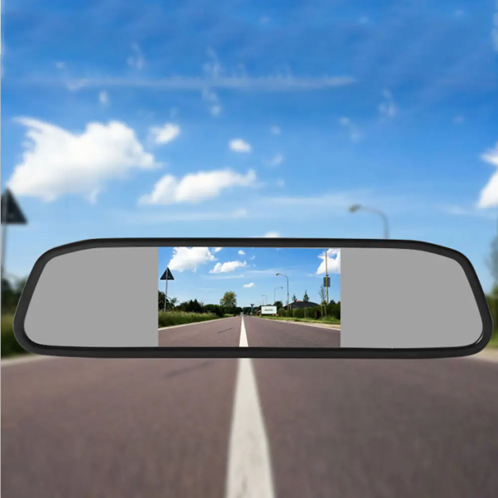 4.3&quot Car Rearview Mirror Monitor Auto Parking System + LED Night Vision Backup Reverse Camera CCD Rear View | Автомобили и