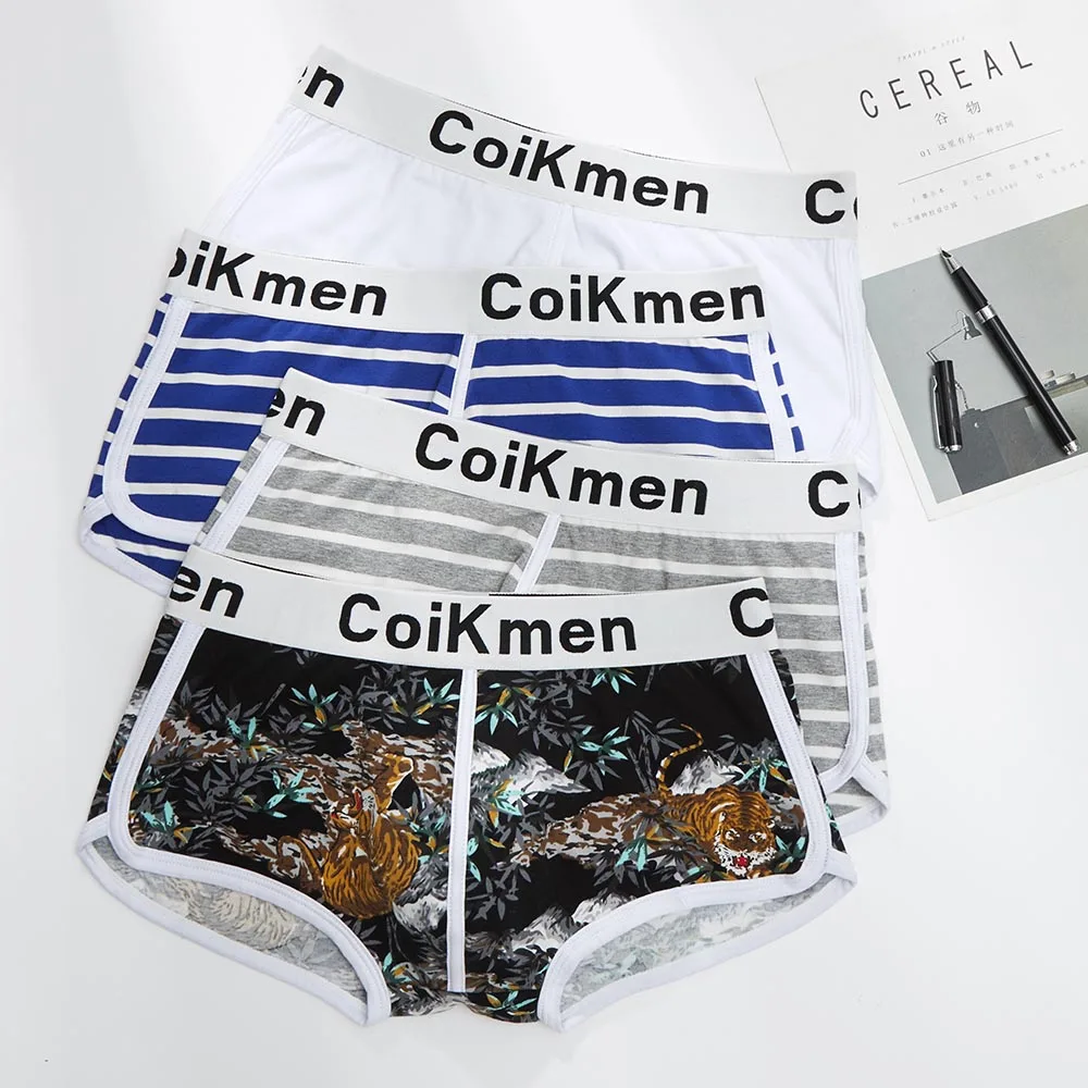

Comfortable Panties Hot Sale Men Male Underwear Men's Boxer Underwear Sexy Striped Cotton Men Sports Underwear