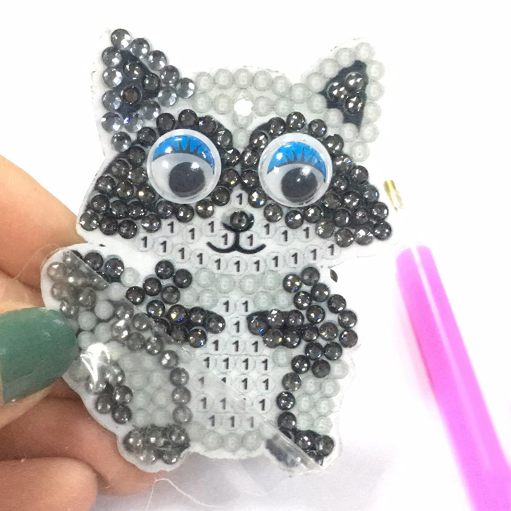 DIY мультфильм акриловая живопись брелок держатель для ключей сумка Декор
