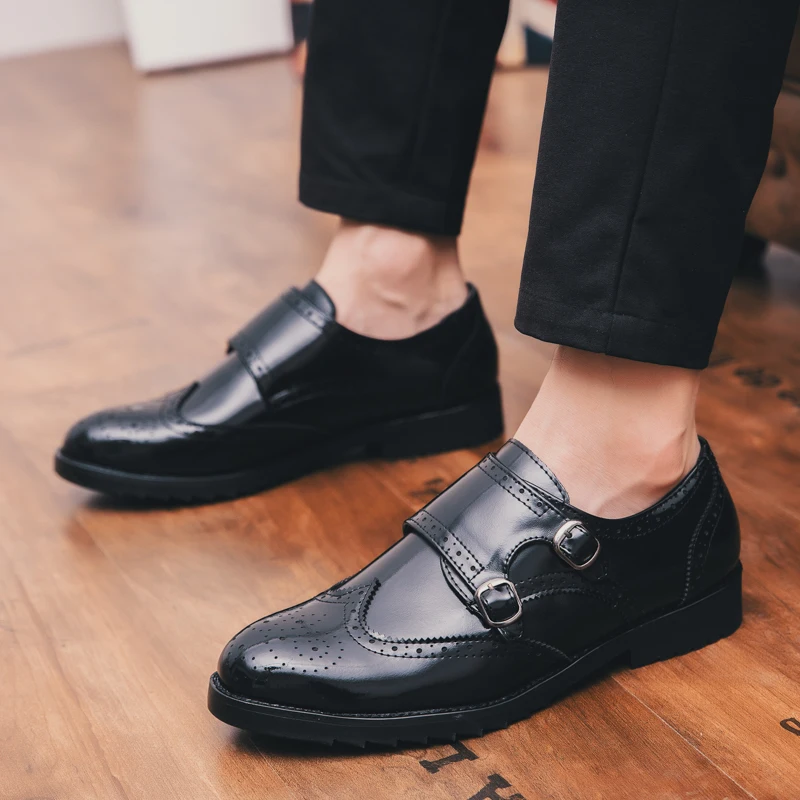 Мужские модельные туфли HEINRICH модные брендовые мужские ботинки с декоративной