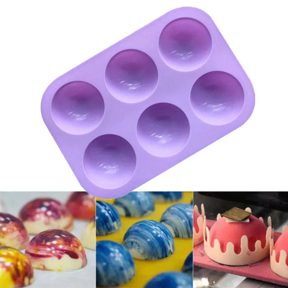 Горячая Распродажа формы для выпечки печенья полусферические силиконовые