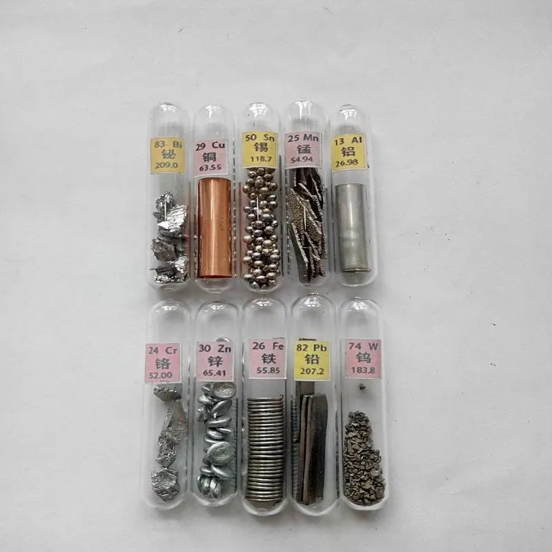 

A set of 10 types of Elements Samples for Element Periodic Table collection