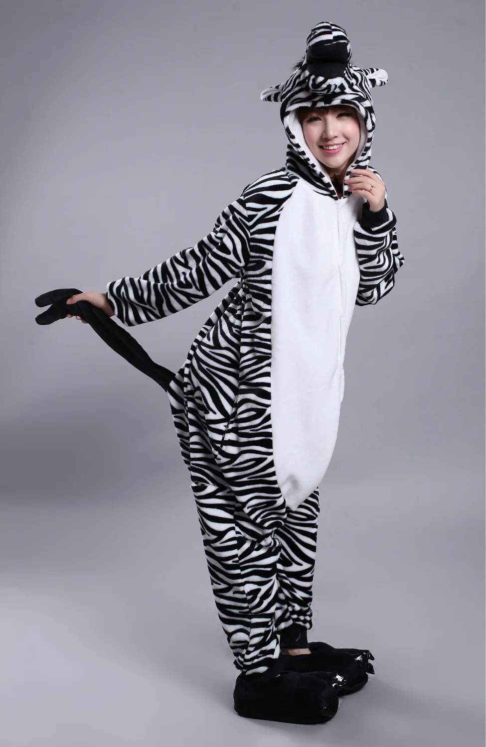 2018 Adult Cartoon Zodiac Zebra Onesie Pajamas Kigurumi Sleepsuit Unisex Animal Onesies Costumes Sleepwear Cosplay | Тематическая