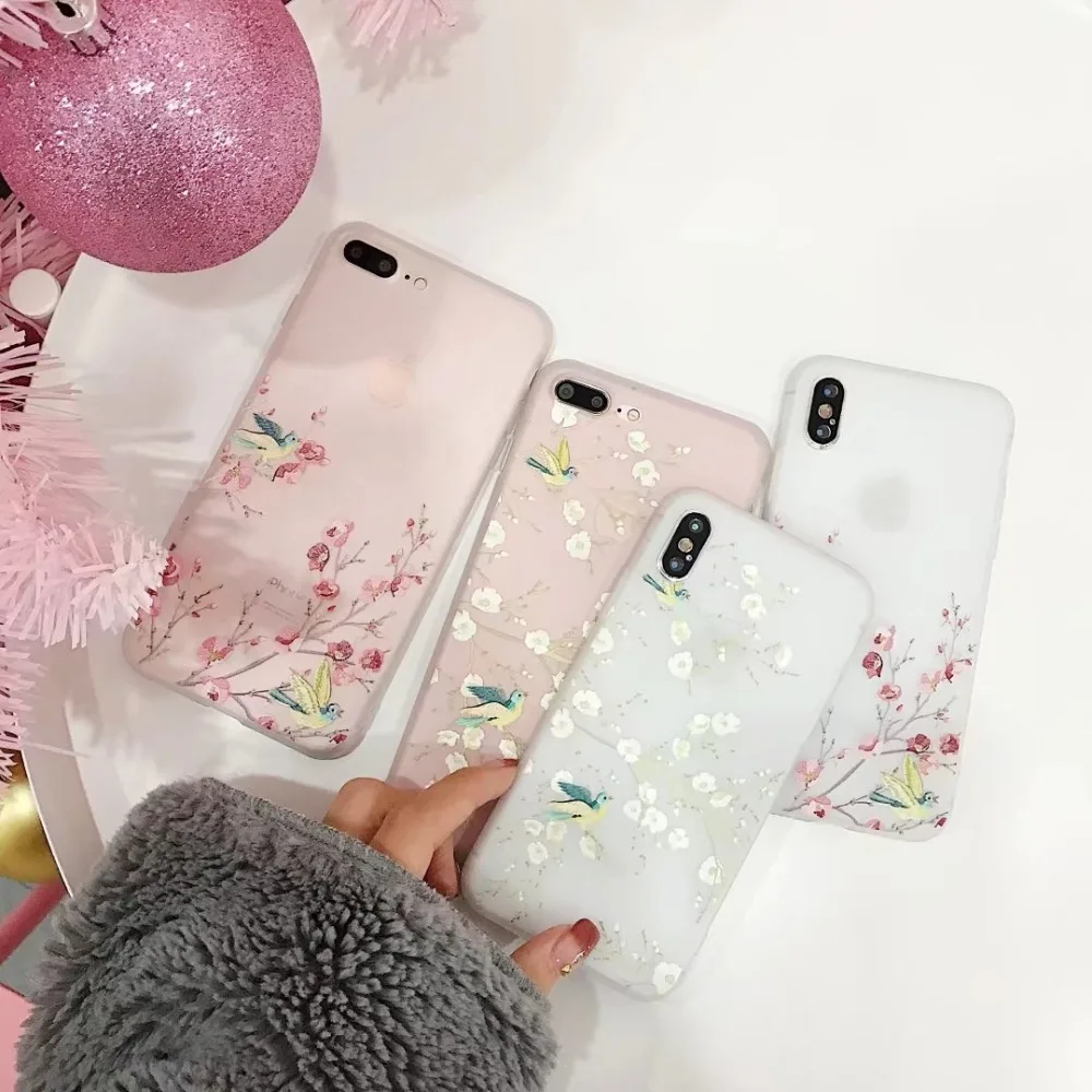 Туманно красоты для iphone х чехол новый милый мультфильм птица силиконовый TPU