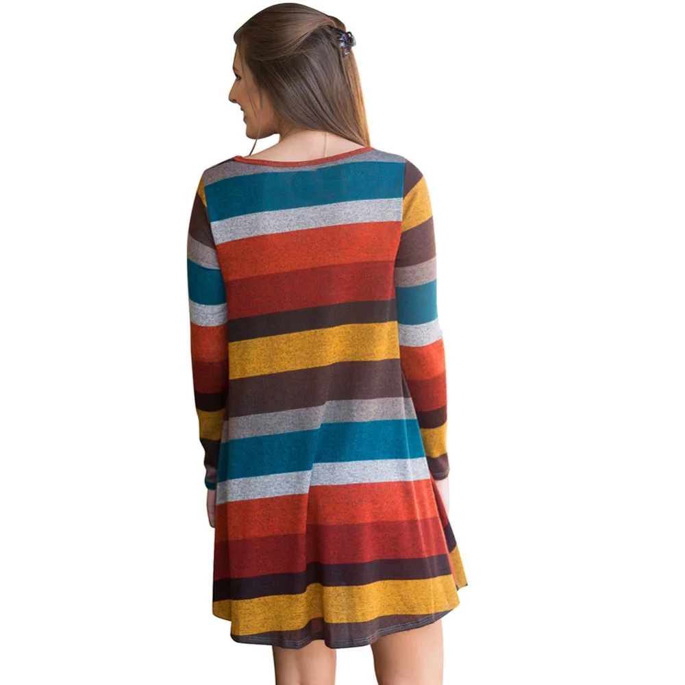 Бохо стиль лето женщины сексуальное мини платье в полоску повседневные